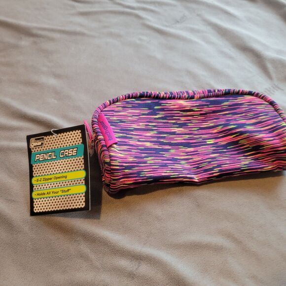 Pencil Case Zip Pockets Bag - Picture 2 of 6